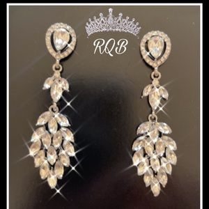 Clear Crystal Medium Size Chandelier Earrings